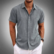 Camicia di lino tropicale | Camicie da uomo a maniche corte