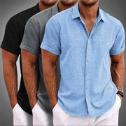 Camicia di lino tropicale | Camicie da uomo a maniche corte