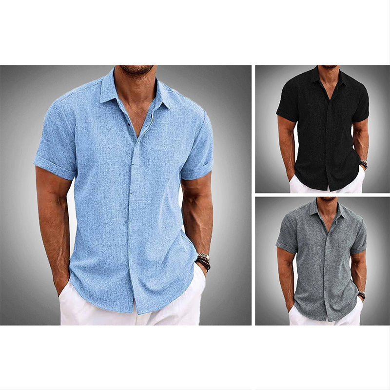Camicia di lino tropicale | Camicie da uomo a maniche corte