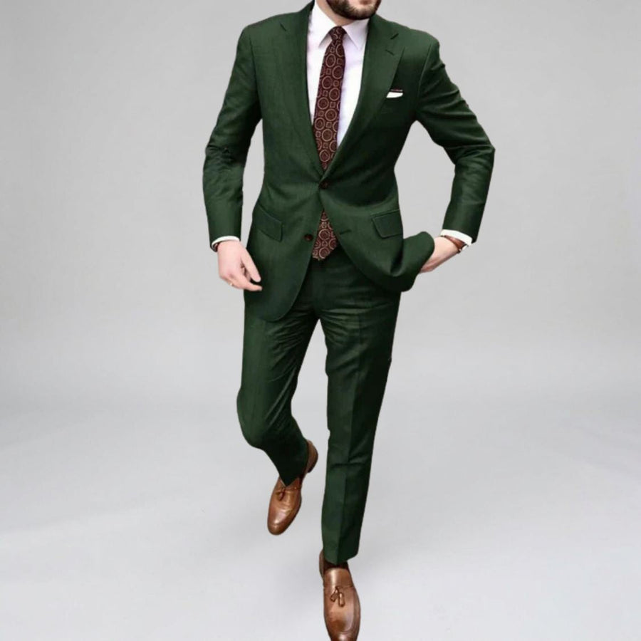 Zweiteiliger Herrenanzug – Blazer und Hose, klassisch-formeller, maßgeschneiderter Stil