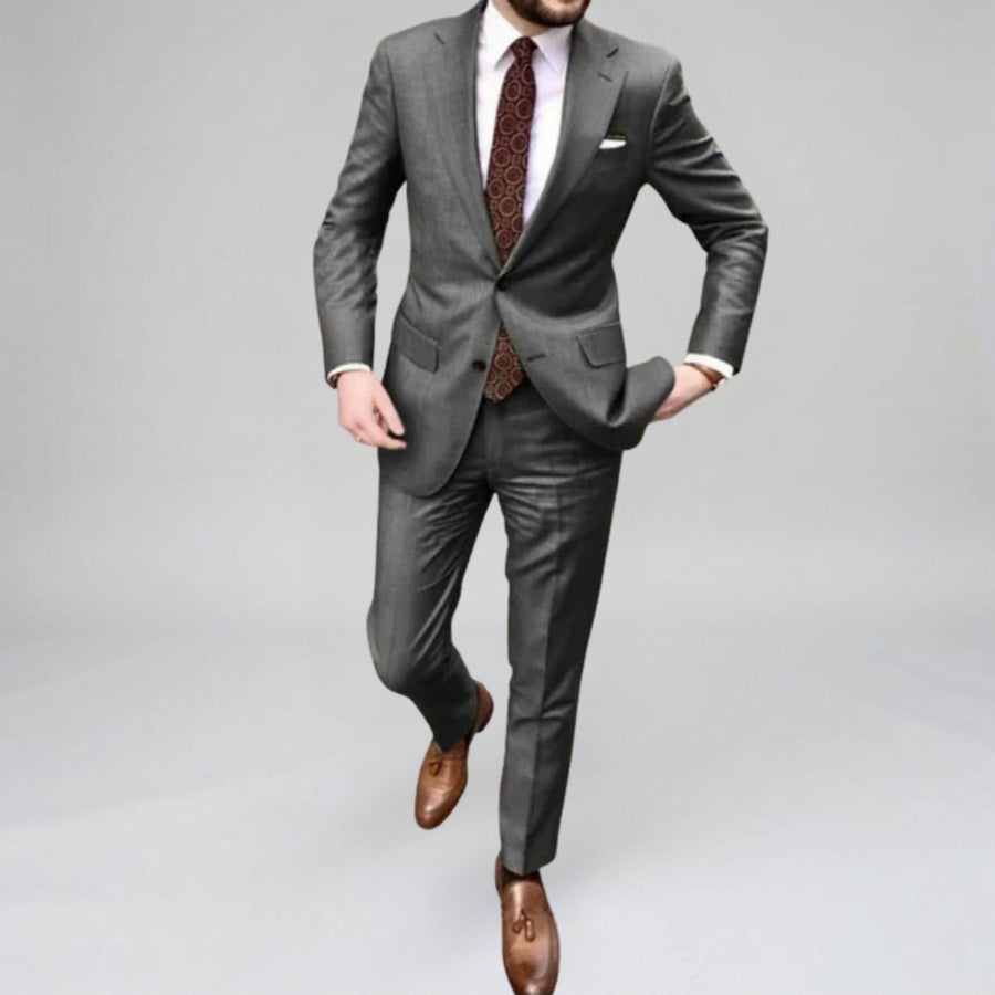 Zweiteiliger Herrenanzug – Blazer und Hose, klassisch-formeller, maßgeschneiderter Stil