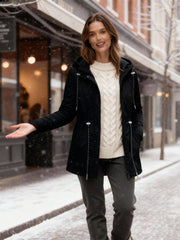 Übergangsjacke Damen | Regenjacke Damen | Kapuze & versetzter Zipper für flexiblen Schutz