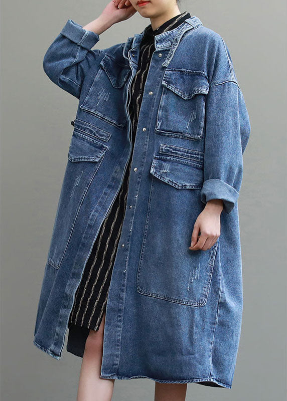 Caroline | Vintage-Denimmantel mit Knöpfen