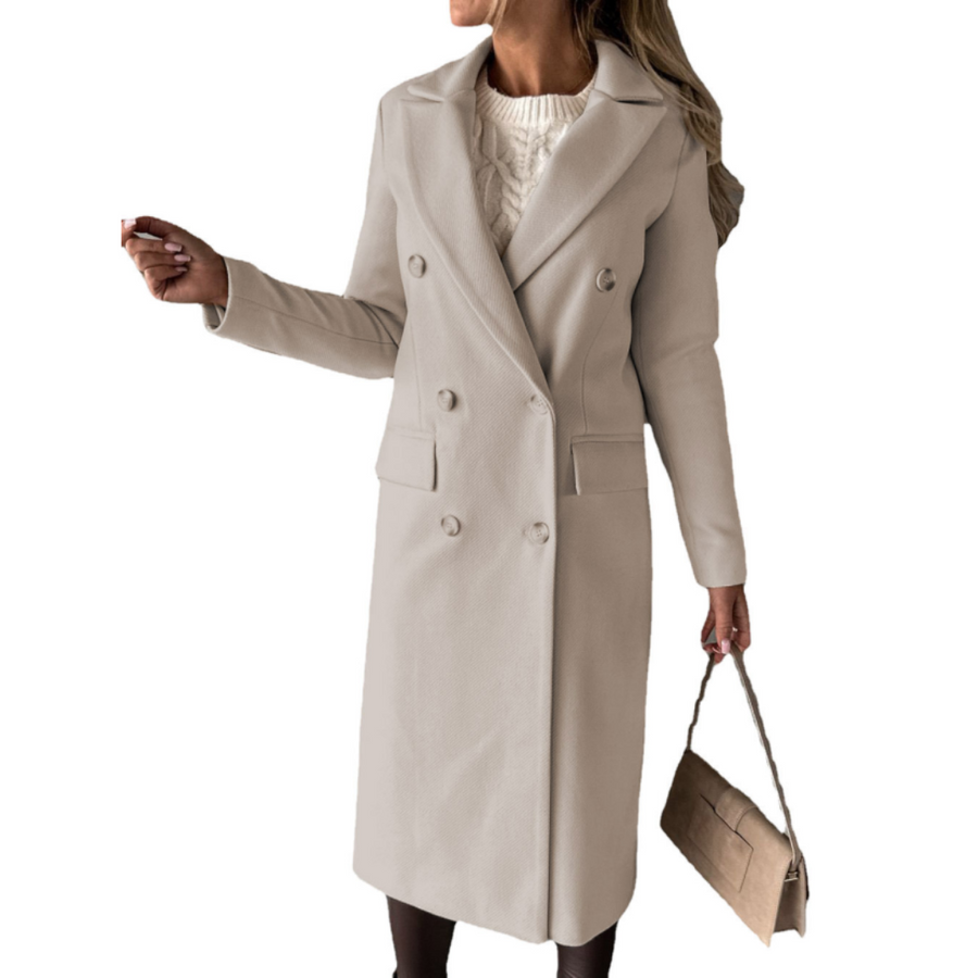 Damen Winter Langer Trenchcoat | Langarm