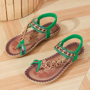 Damen Zehentrenner Sandalen mit Herzverzierungen