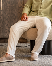 Adrian | Leichte Slim Fit Herren Sommer Leinenhose mit Kordelzug