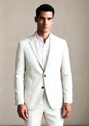 Zephyr Elegantes Leinen-Set für Herren | Beige