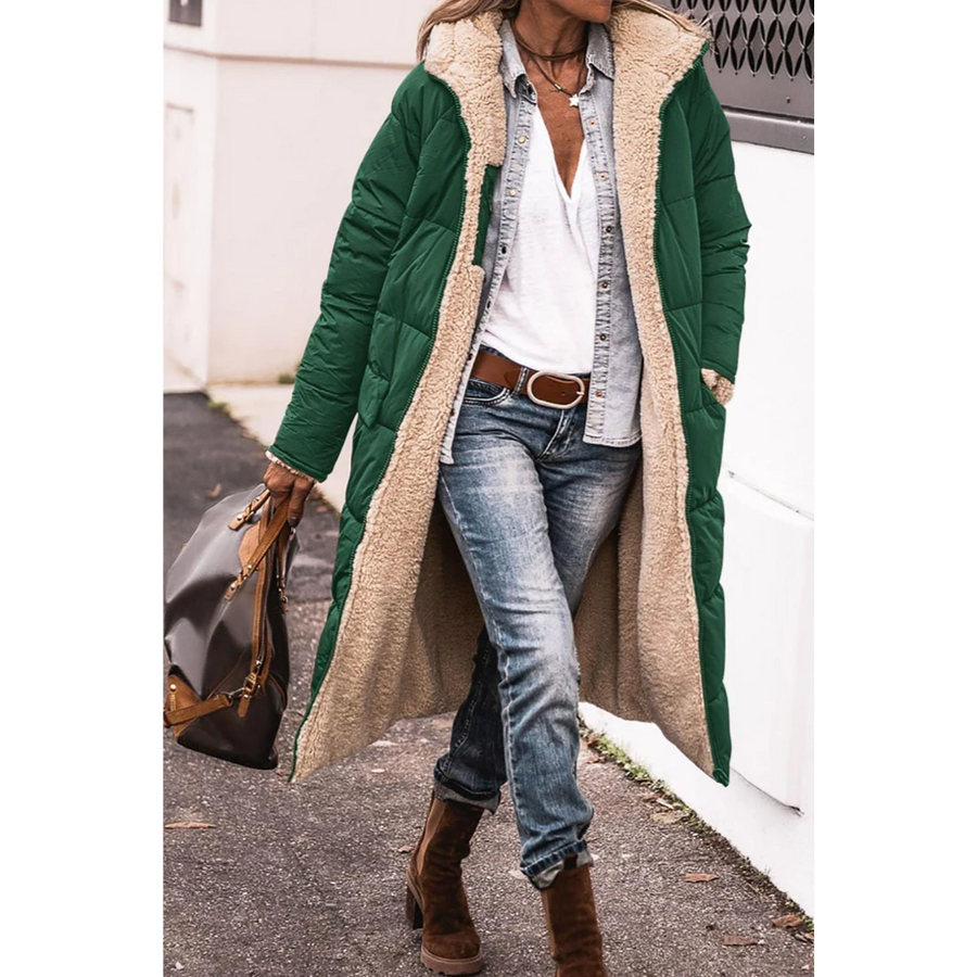 Damen Steppmantel Langer Trenchcoat | Winter