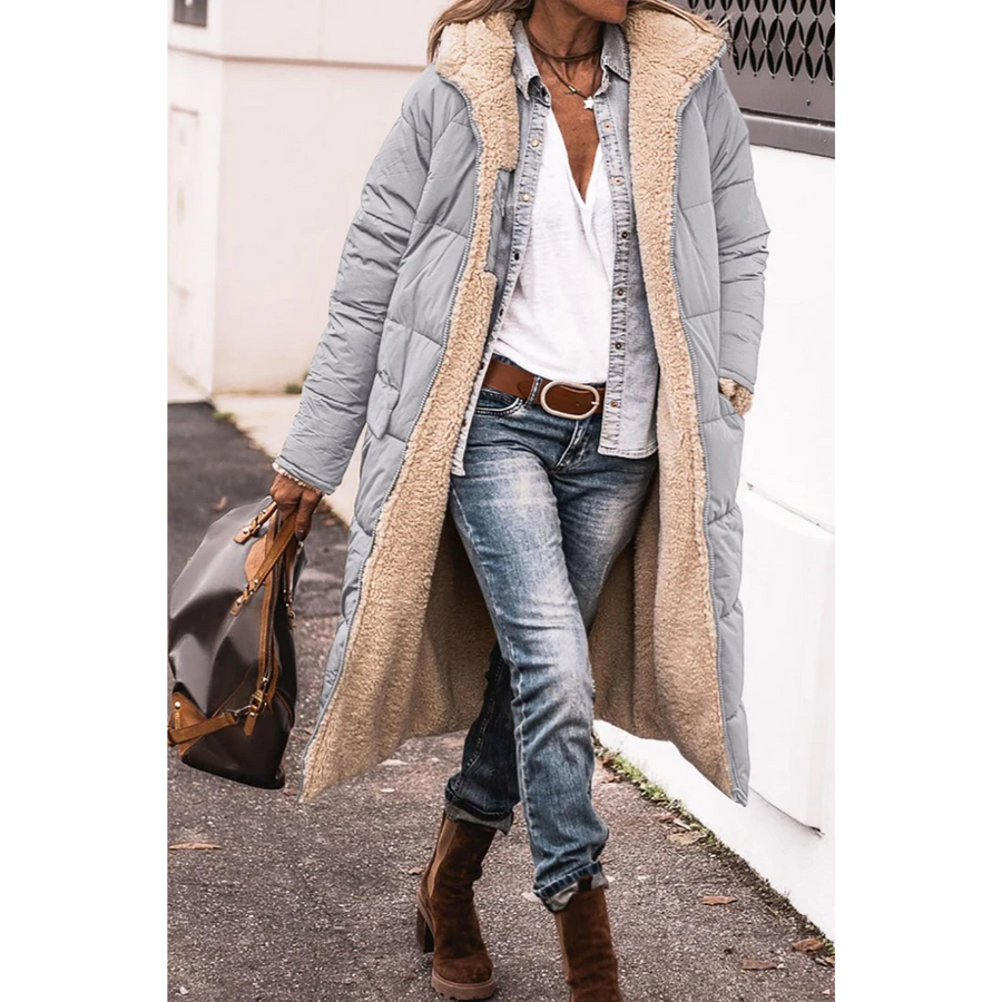Damen Steppmantel Langer Trenchcoat | Winter
