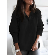 Damen Winter Strickpullover | Mit Reißverschluss
