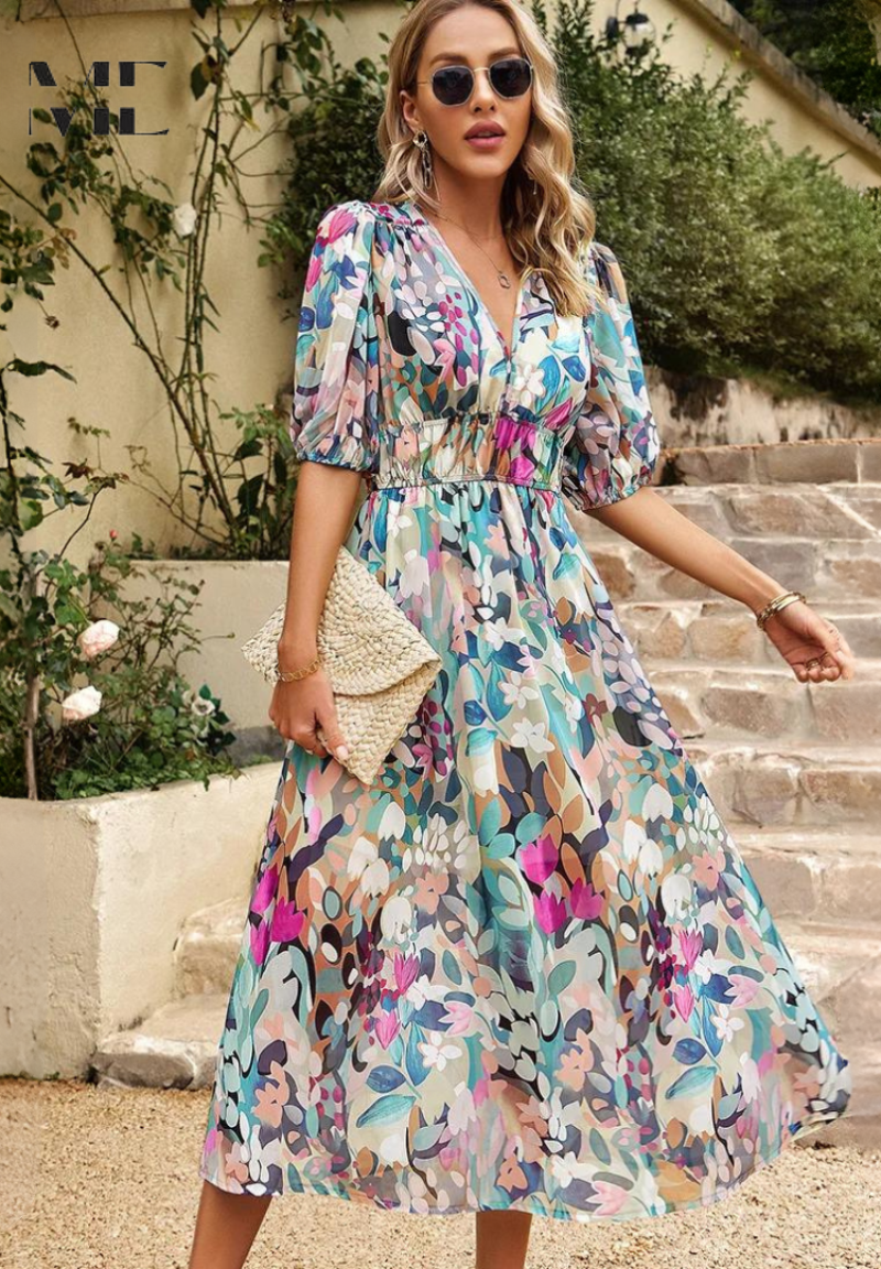 Danielle | Zeitlose Mischmittellange Luxusrobe (Fast ausverkauft)