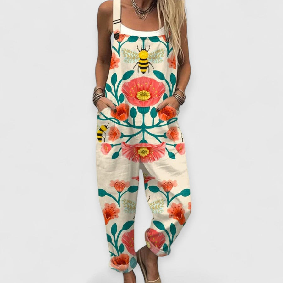 Paulina – Vintage Overall Mit Blumenmuster