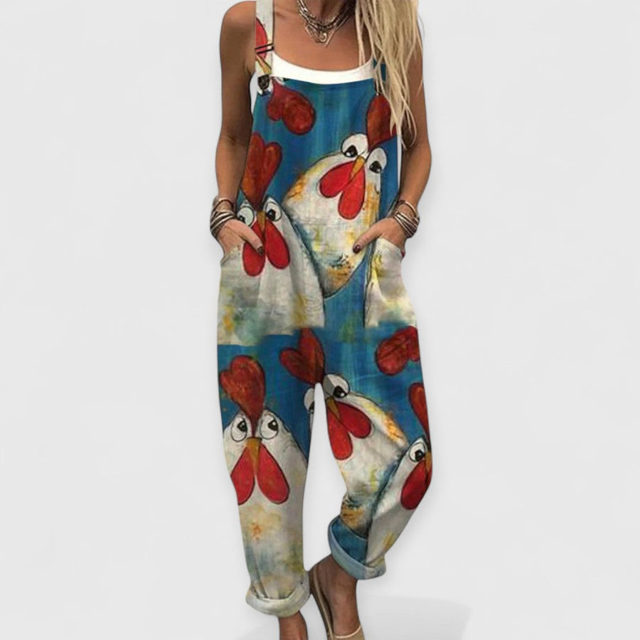 Alice | Vintage Weitbeiniger Jumpsuit