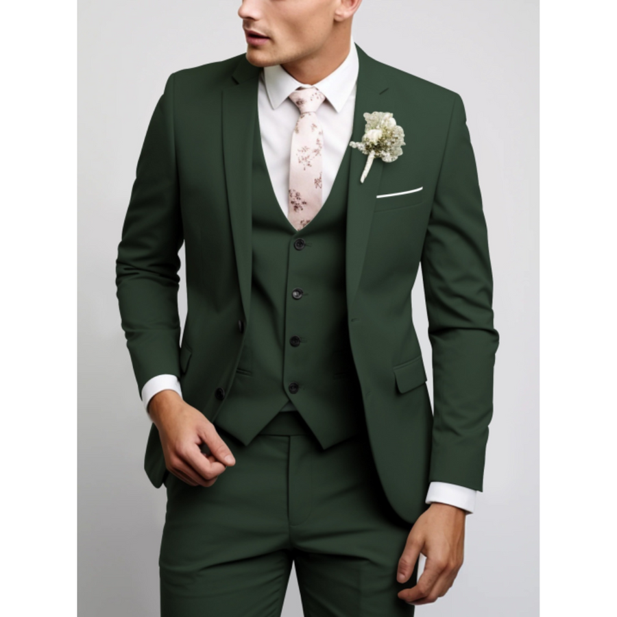 3-Teiliger Hochzeitsgastanzug Für Herren | Slim Fit