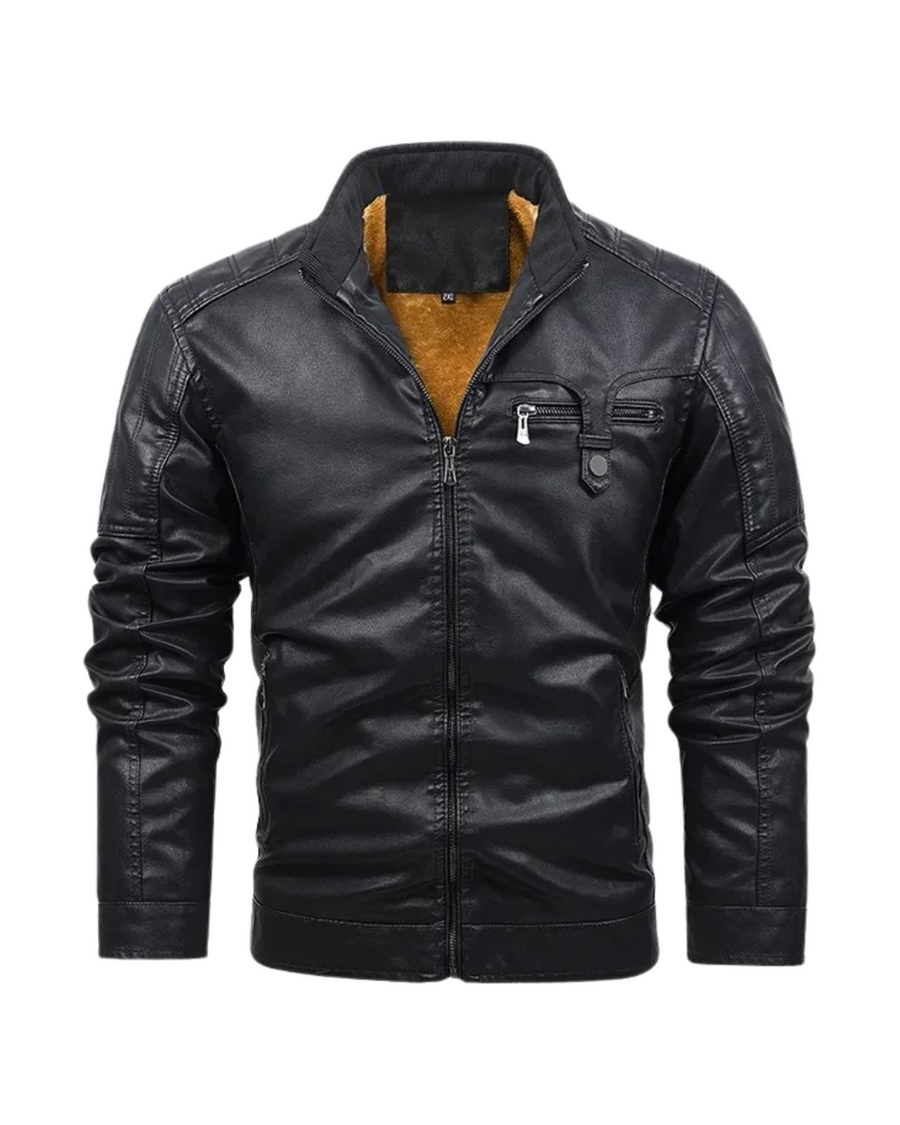 Werner® | Retro-Lederjacke mit Fleece-Futter