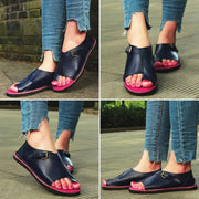 Elvina - Sandalen mit offenem Zehenbereich für Damen | Leder Haltbarkeit und ein klassischer Look, Sandalen
