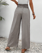 Lena | Elegante Damenhose mit weitem Bein Print