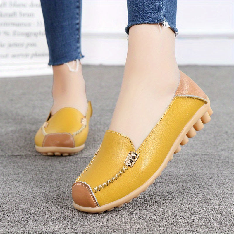 UrbanSleek™ – Elegante Damen Loafer mit Farbkontrast & Komfort-Sohle
