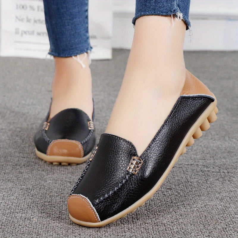 UrbanSleek™ – Elegante Damen Loafer mit Farbkontrast & Komfort-Sohle