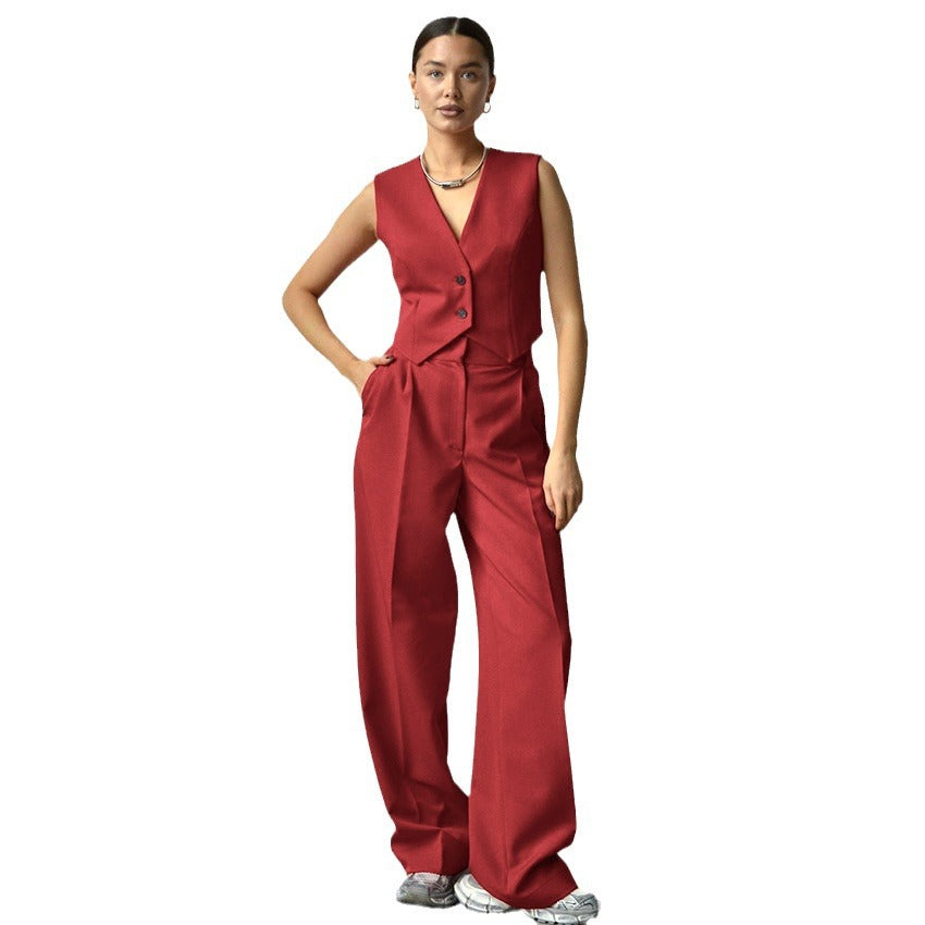Urszula- Damen elegantes und Set aus ärmelloser Jacke
