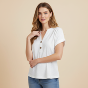 Top con scollo a V donna | Maglia casual da donna