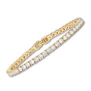 Valeria | Bracciale tennis con moissanite e placcatura oro