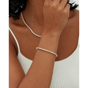 Valeria | Bracciale tennis con moissanite e placcatura oro