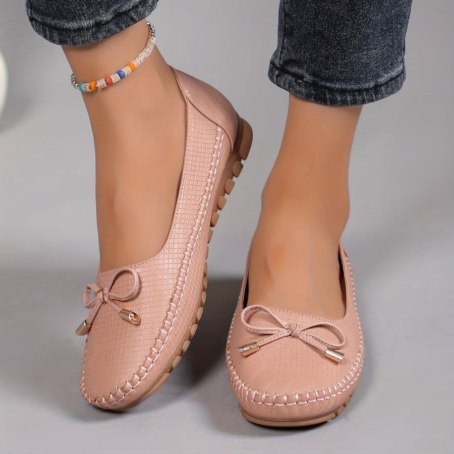 Velurette™ – Elegante Damen Loafer mit Schleifen-Design