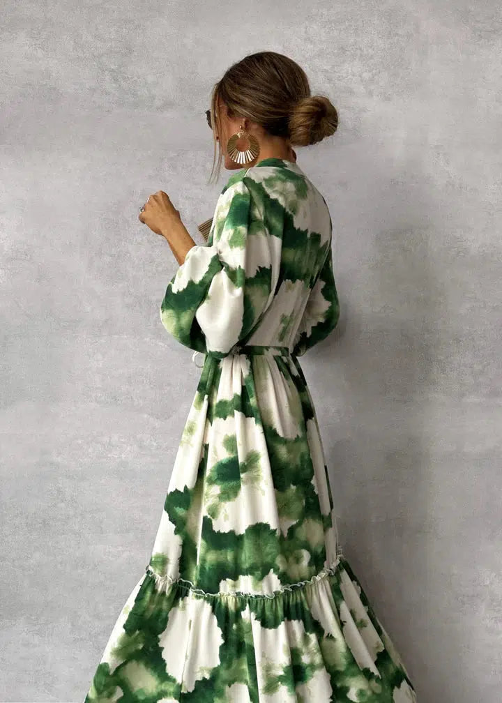 Elegantes Grünes Maxi-Kleid für besondere Anlässe