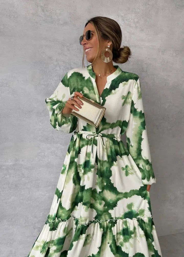 Elegantes Grünes Maxi-Kleid für besondere Anlässe