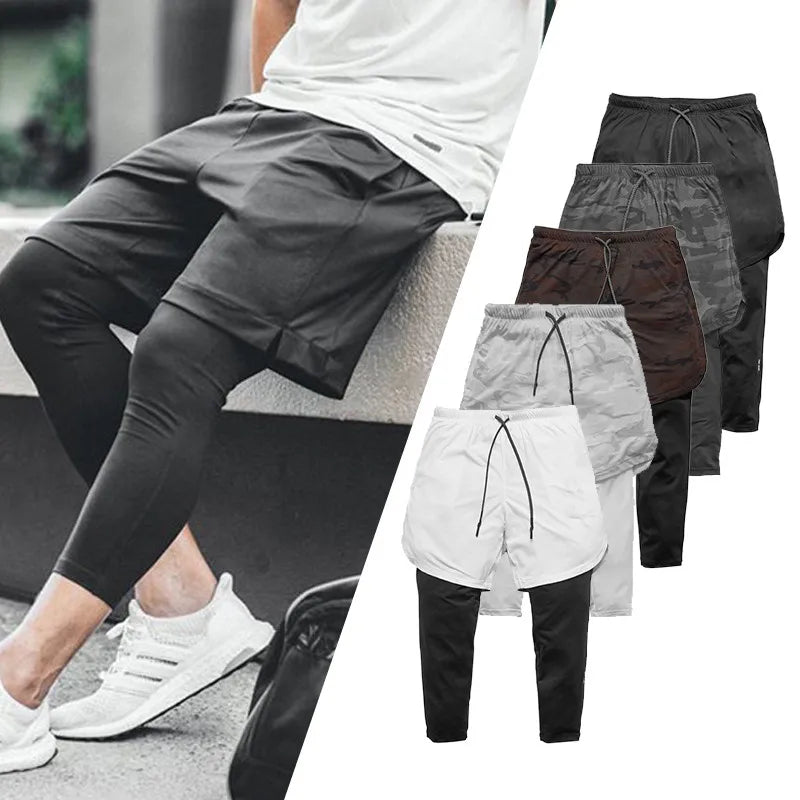 Vexon | Atmungsaktive Kompressionshose für Herren 2-in-1