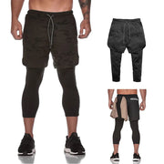 Vexon | Atmungsaktive Kompressionshose für Herren 2-in-1