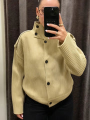 Sandra Stehkragen Strick-Cardigan