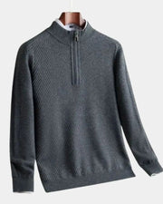 VILHELM™ | BASIC-PULLOVER MIT HALBEM REIẞVERSCHLUSS
