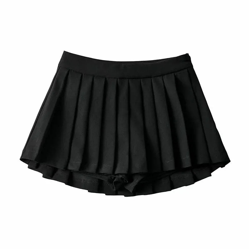 Gonna plissettata vintage bianca | Gonna estiva a vita alta per donna