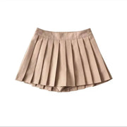 Gonna plissettata vintage bianca | Gonna estiva a vita alta per donna