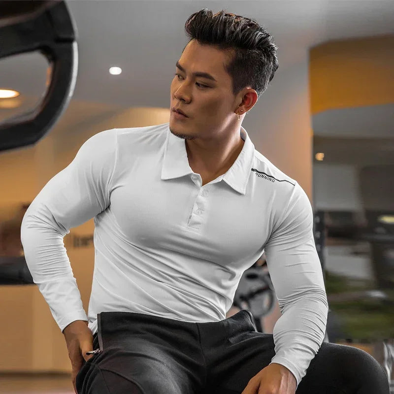Texaro | Atmungsaktives Kompressionsshirt für Herren Langarm