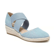 Heidi-Mode | Kreuzband Espadrilles mit Geflochtenem Seil und Keilsohle