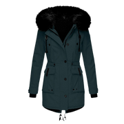 Langärmeliger Wintermantel Für Damen | Mit Kapuze
