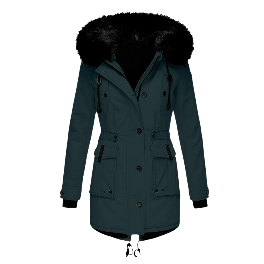 Langärmeliger Wintermantel Für Damen | Mit Kapuze