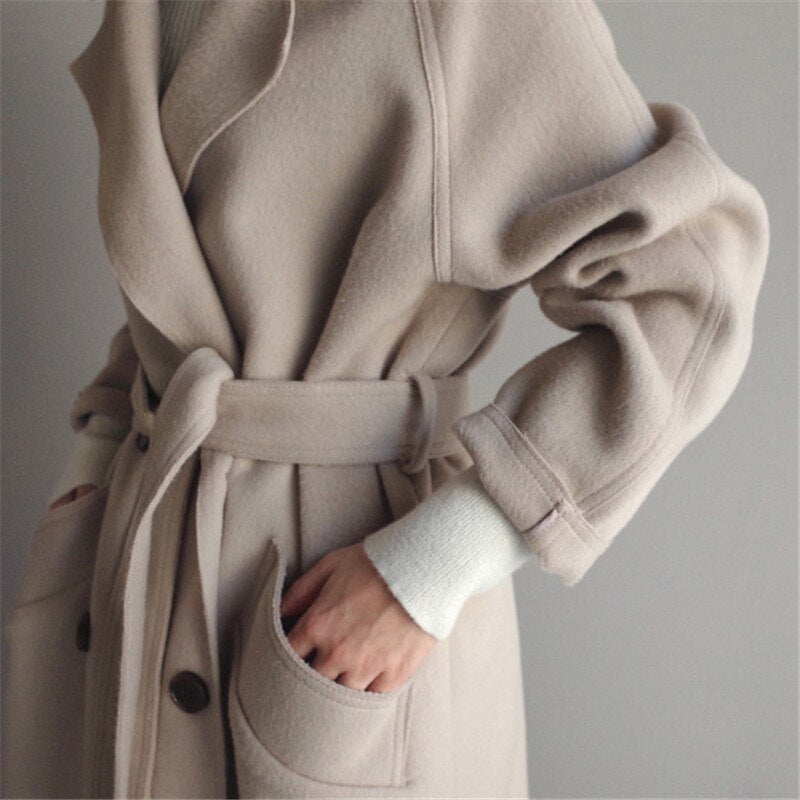Trenchcoat Damen Lang Elegant | Wintermantel Klassisch