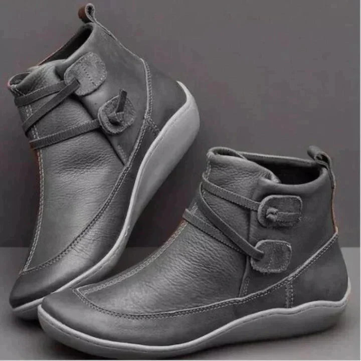 Wasserdichte Damen-Stiefeletten zum Hineinschlüpfen mit Gummisohle