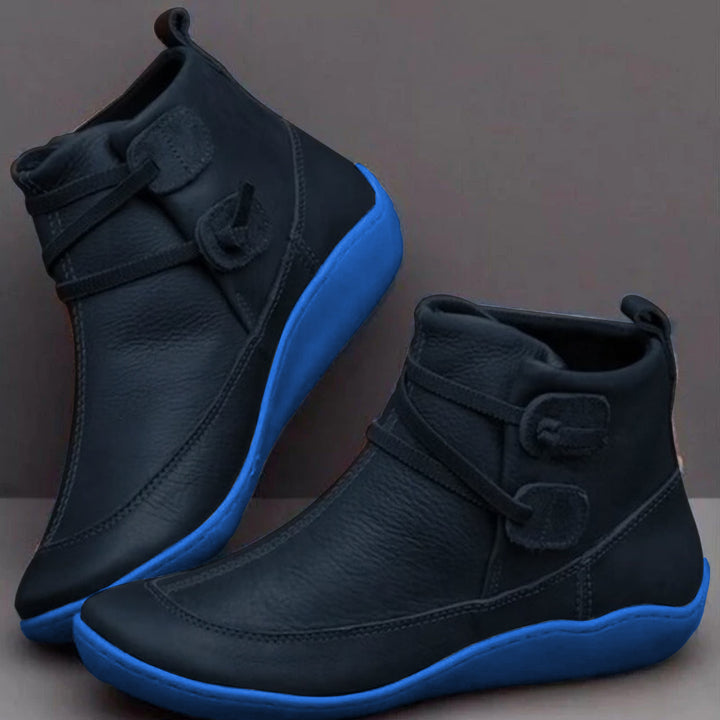 Wasserdichte Damen-Stiefeletten zum Hineinschlüpfen mit Gummisohle