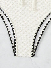 Bikini bandeau bianco | Set costume da bagno a due pezzi per donna