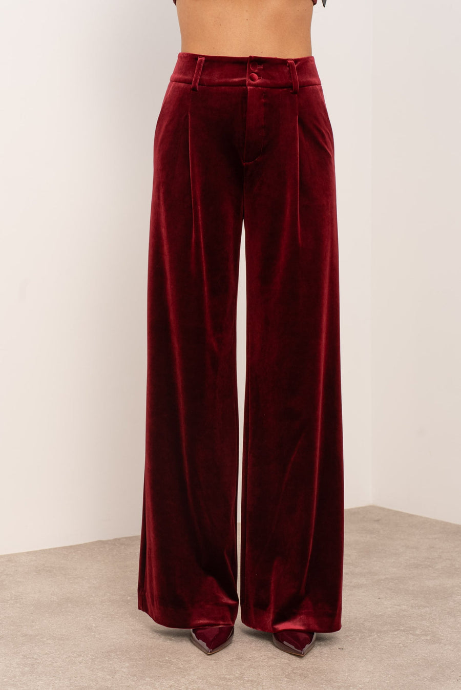 Weite Hose Damen | Samt-Palazzo & Eleganter High-Waist-Schnitt