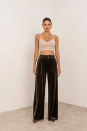 Weite Hose Damen | Samt-Palazzo & Eleganter High-Waist-Schnitt