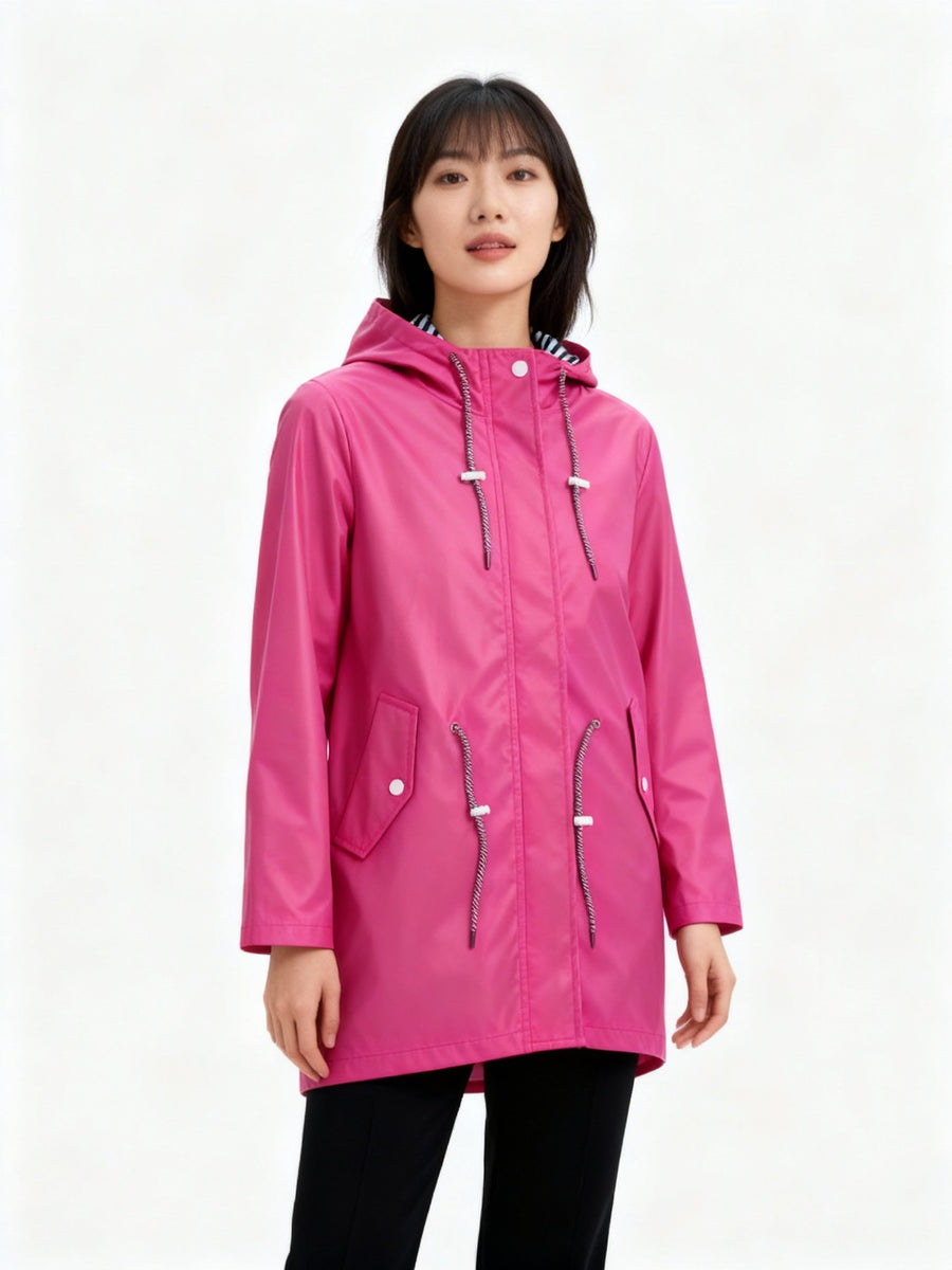 Cappotto impermeabile con cappuccio | Cappotto da donna per la mezza stagione