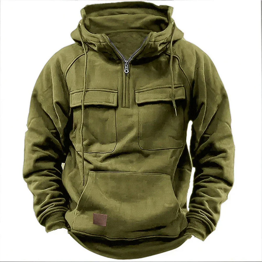 Kaiser - Warme Kapuzenpullover mit halbem Reißverschluss