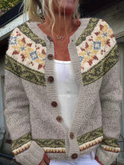 Melina | Vintage Isländische Strickjacke