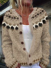 Aubree | Vintage Isländische Strickjacke